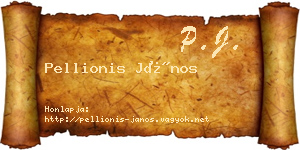 Pellionis János névjegykártya
